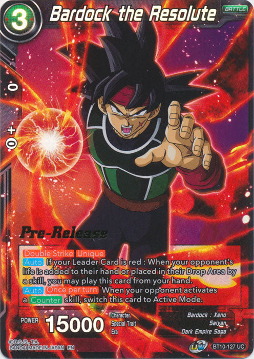 Bardock the Resolute (BT10-127) [Rise of the Unison Warrior Prerelease Promos] | Total Play