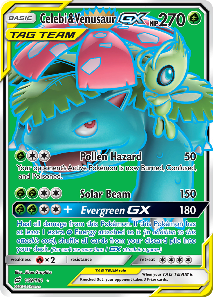 Celebi & Venusaur GX (159/181) [Sun & Moon: Team Up] | Total Play