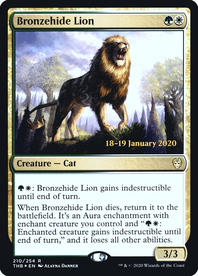 Bronzehide Lion [Theros Beyond Death Prerelease Promos] | Total Play