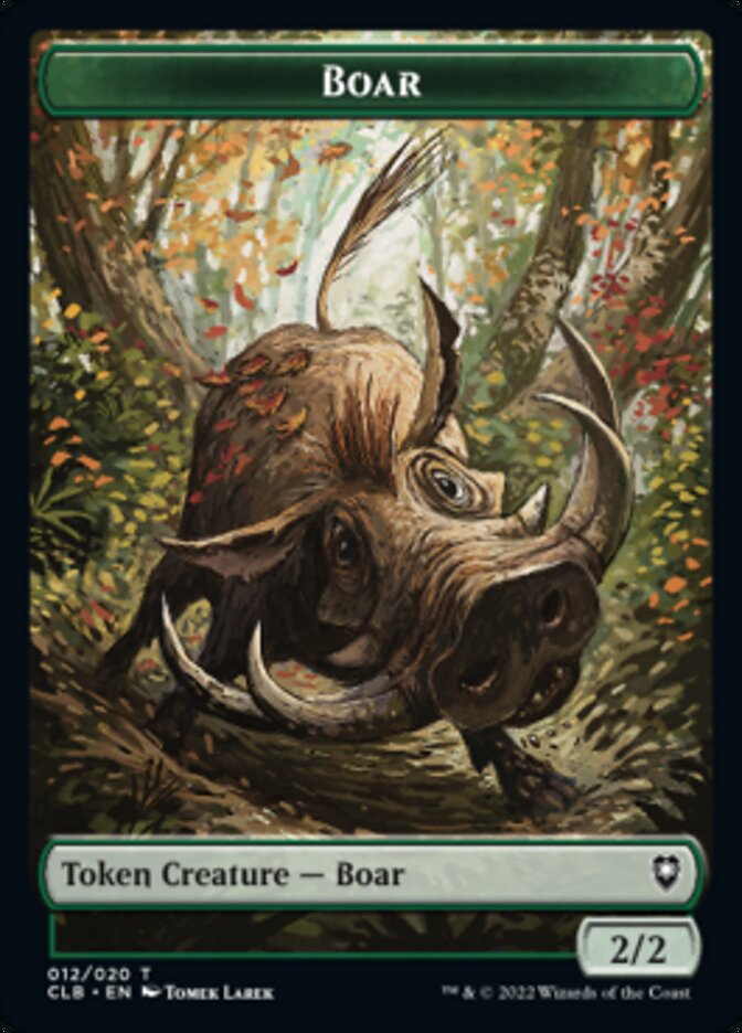 Treasure // Boar Double-Sided Token [Commander Legends: Battle for Baldur's Gate Tokens] | Total Play