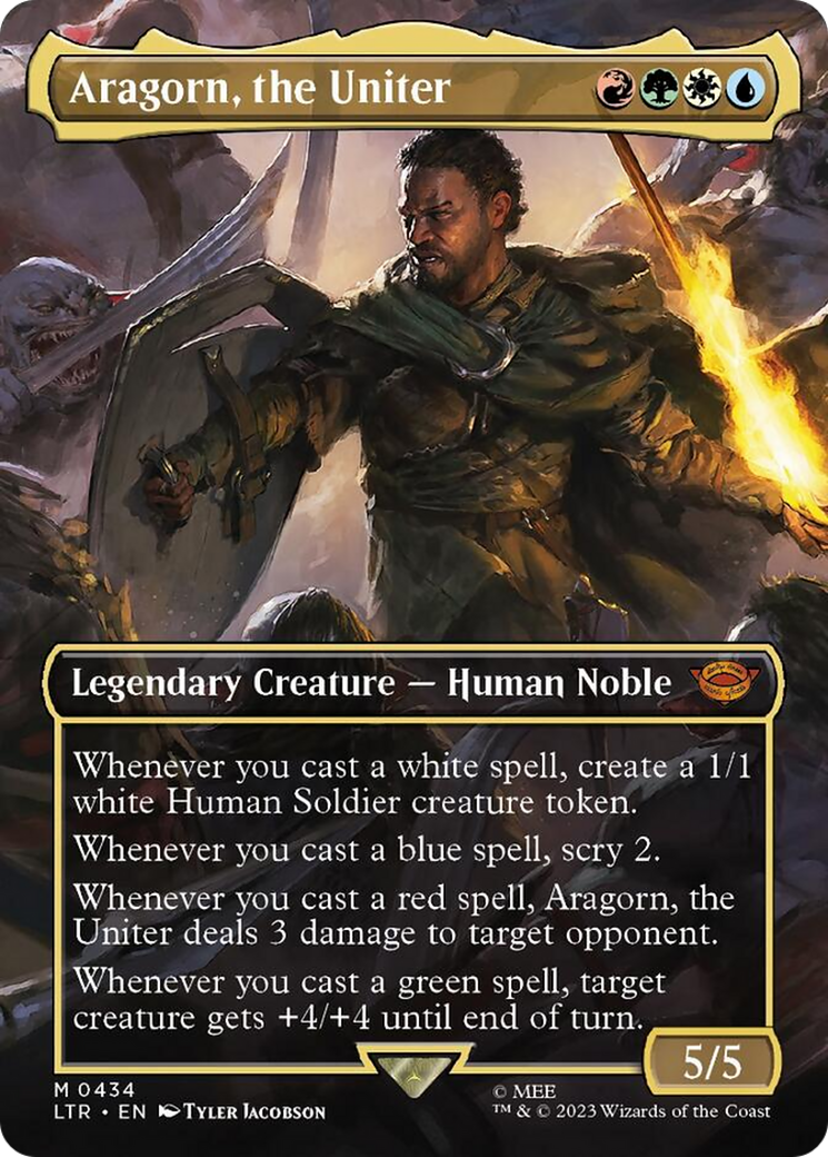 Aragorn, the Uniter (Borderless Alternate Art) [The Lord of the Rings: Tales of Middle-Earth] | Total Play