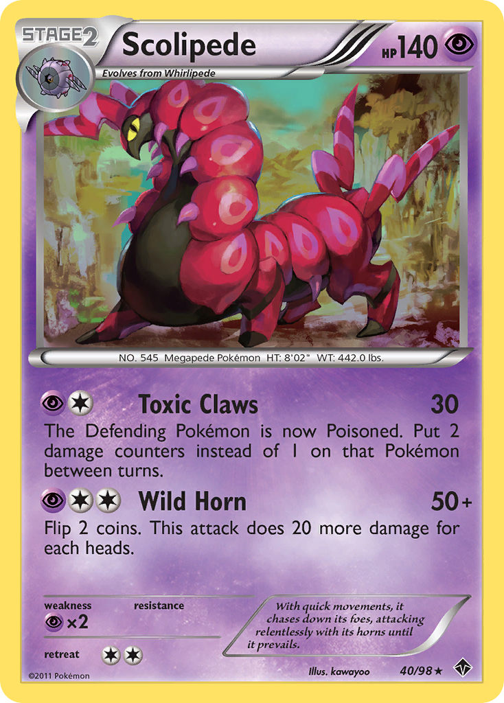 Scolipede (40/98) [Black & White: Emerging Powers] | Total Play