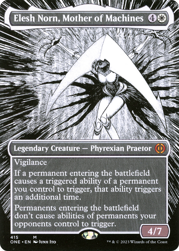 Elesh Norn, Mother of Machines (Borderless Manga) [Phyrexia: All Will Be One] | Total Play