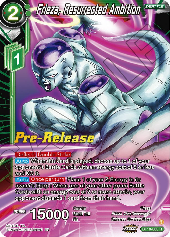 Frieza, Resurrected Ambition (BT18-063) [Dawn of the Z-Legends Prerelease Promos] | Total Play