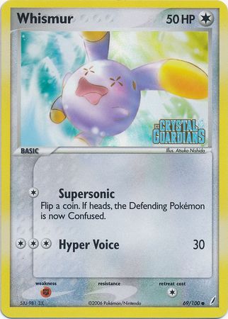 Whismur (69/100) (Stamped) [EX: Crystal Guardians] | Total Play