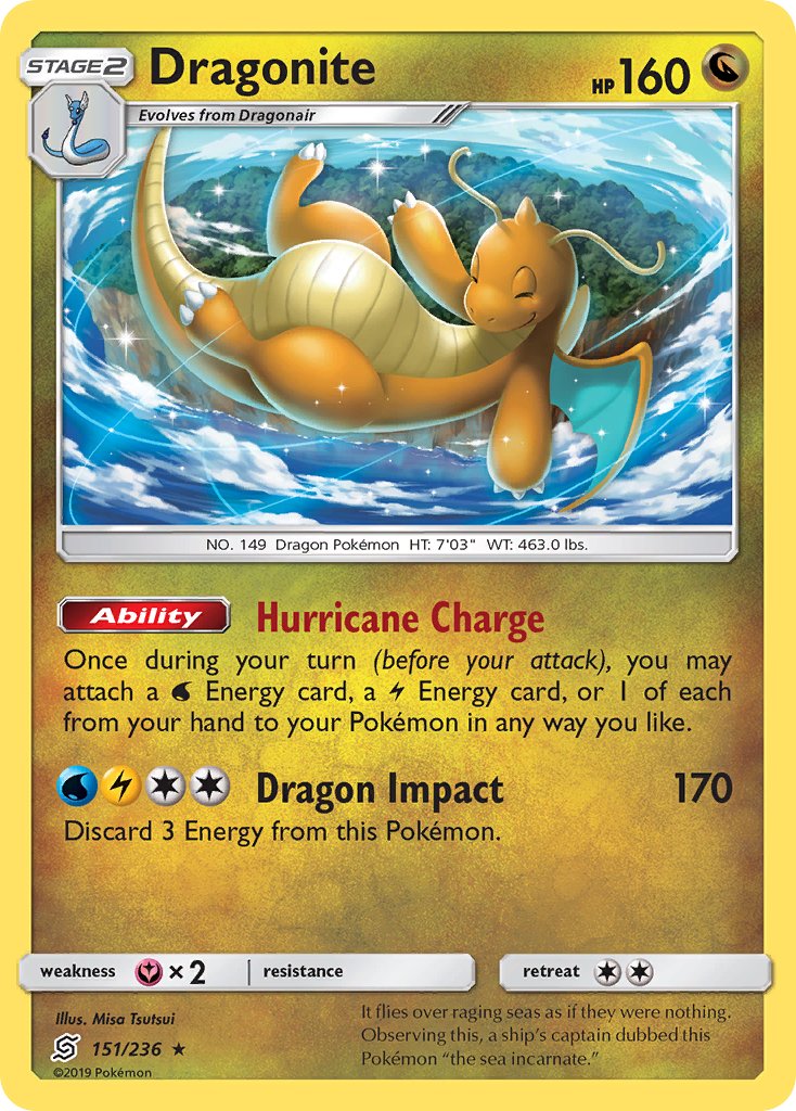 Dragonite (151/236) (Cracked Ice Holo) (Theme Deck Exclusives) [Sun & Moon: Unified Minds] | Total Play