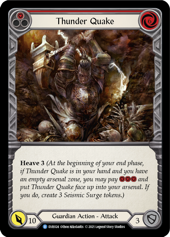 Thunder Quake (Red) [EVR024] (Everfest)  1st Edition Rainbow Foil | Total Play