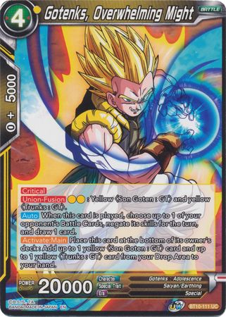 Gotenks, Overwhelming Might (BT10-111) [Rise of the Unison Warrior 2nd Edition] | Total Play
