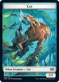 Cat // Copy Double-Sided Token [Double Masters Tokens] | Total Play