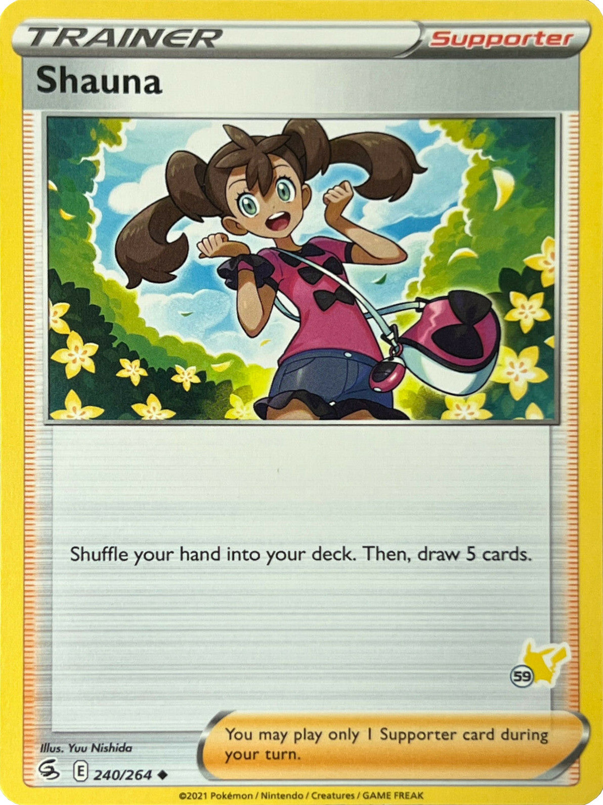 Shauna (240/264) (Pikachu Stamp #59) [Battle Academy 2022] | Total Play