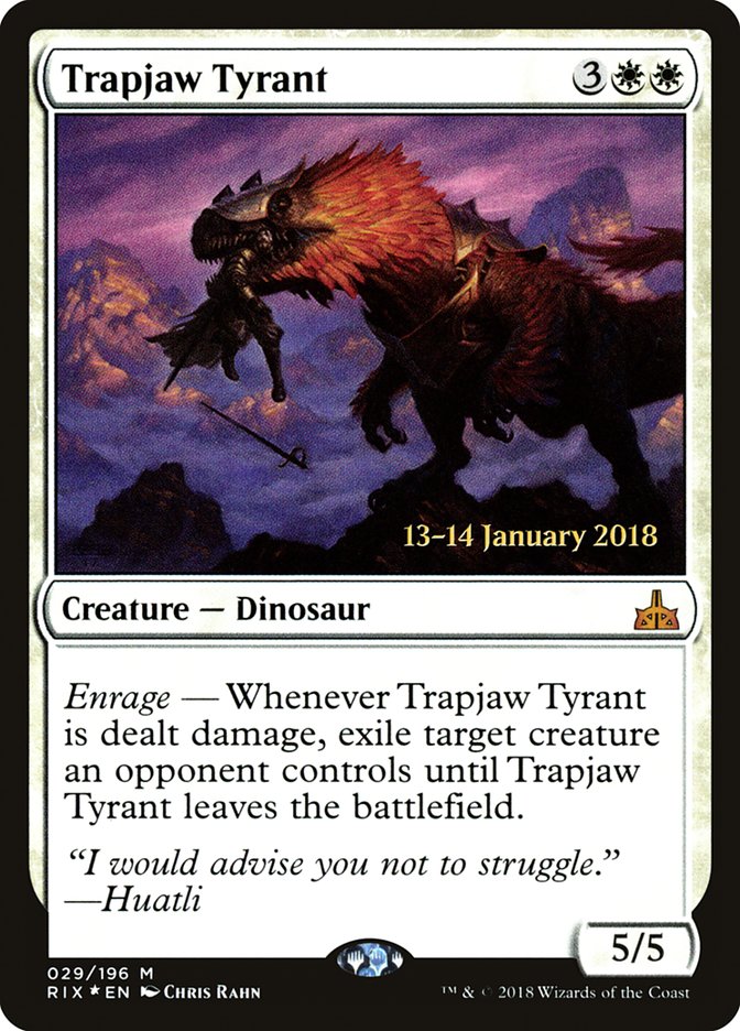 Trapjaw Tyrant [Rivals of Ixalan Prerelease Promos] | Total Play