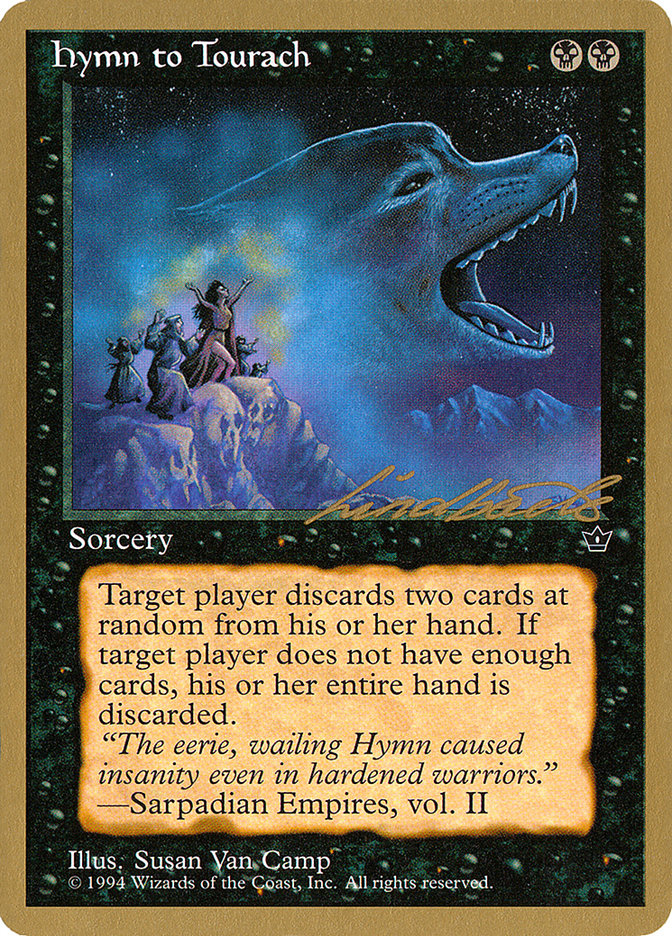 Hymn to Tourach (Wolf) (Leon Lindback) [Pro Tour Collector Set] | Total Play