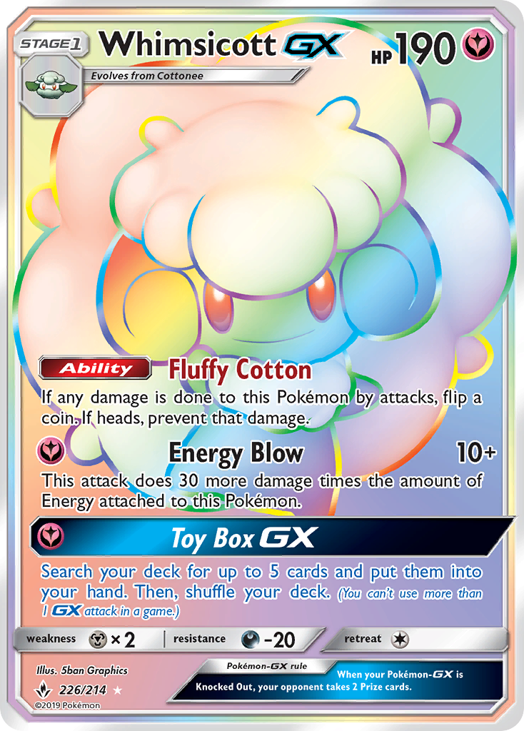 Whimsicott GX (226/214) [Sun & Moon: Unbroken Bonds] | Total Play