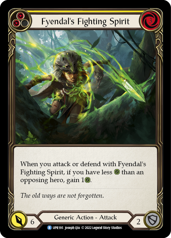 Fyendal's Fighting Spirit (Yellow) [UPR195] (Uprising)  Rainbow Foil | Total Play