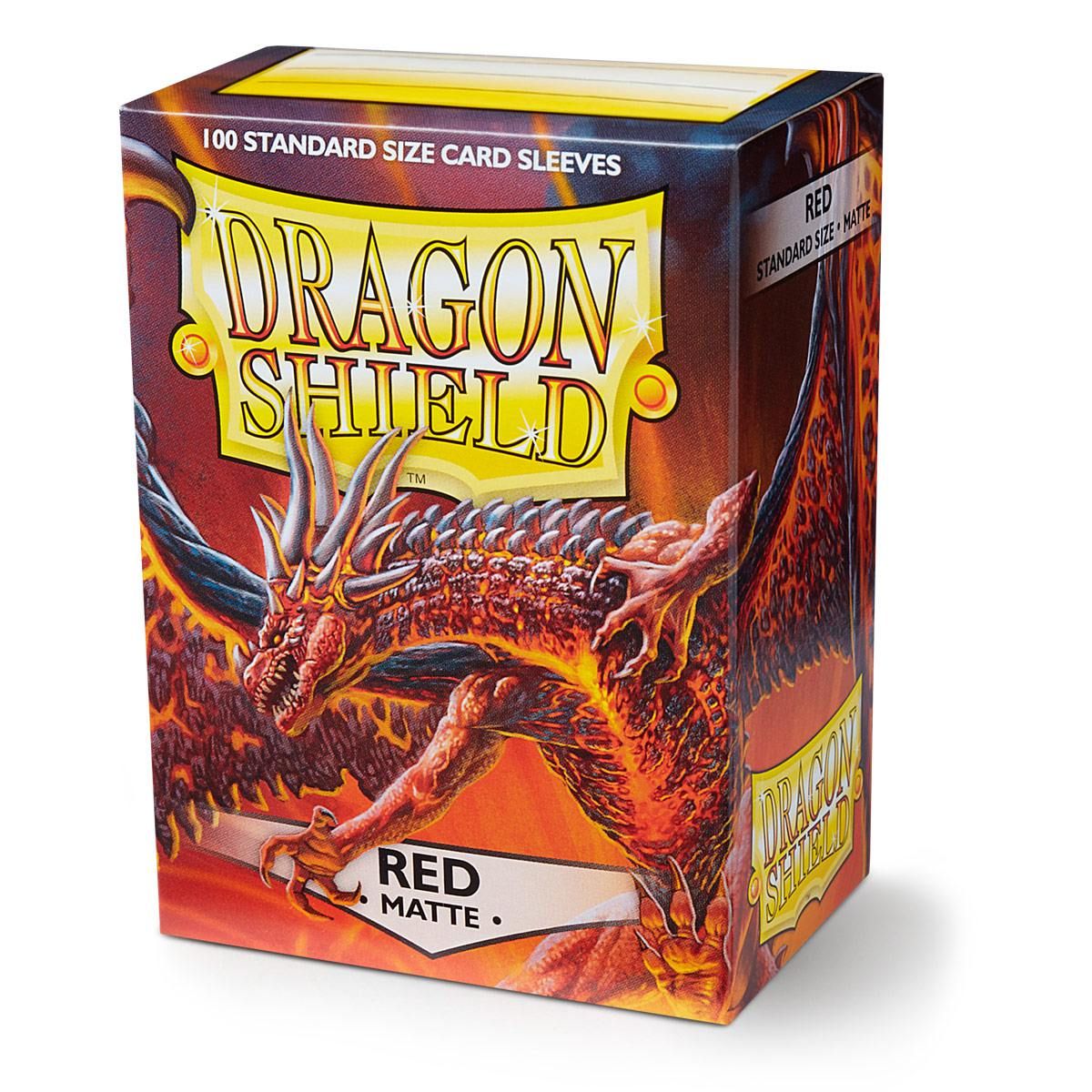 Dragon Shield: Standard 100ct Sleeves - Red (Matte) | Total Play