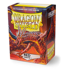 Dragon Shield: Standard 100ct Sleeves - Red (Matte) | Total Play