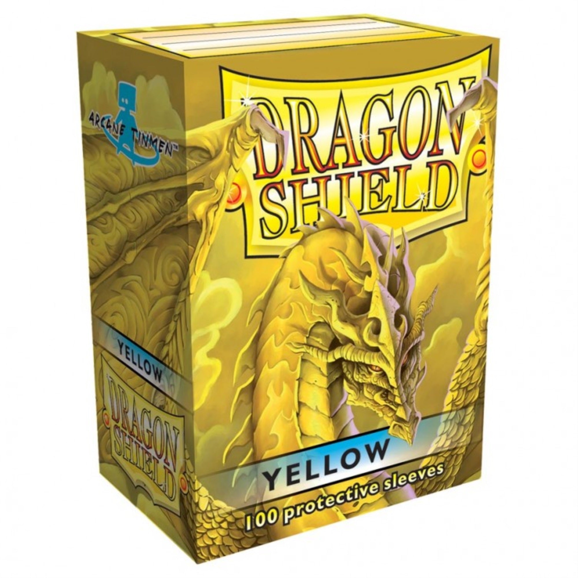 Dragon Shield: Standard 100ct Sleeves - Yellow (Classic) (Older Box Art) | Total Play