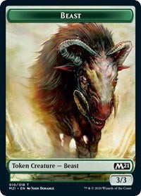 Beast // Treasure Double-Sided Token [Core Set 2021 Tokens] | Total Play