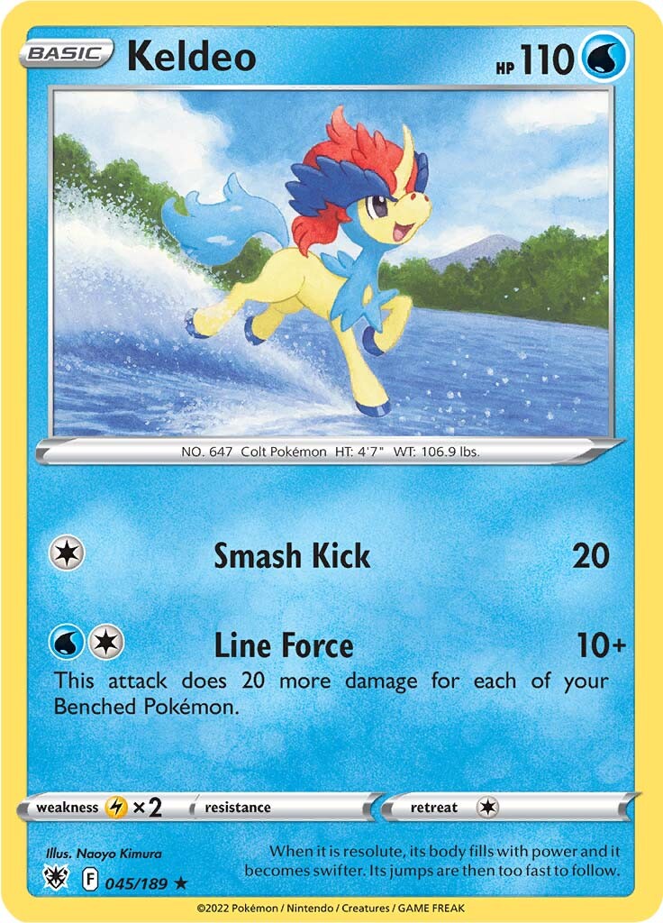 Keldeo (045/189) (Theme Deck Exclusive) [Sword & Shield: Astral Radiance] | Total Play