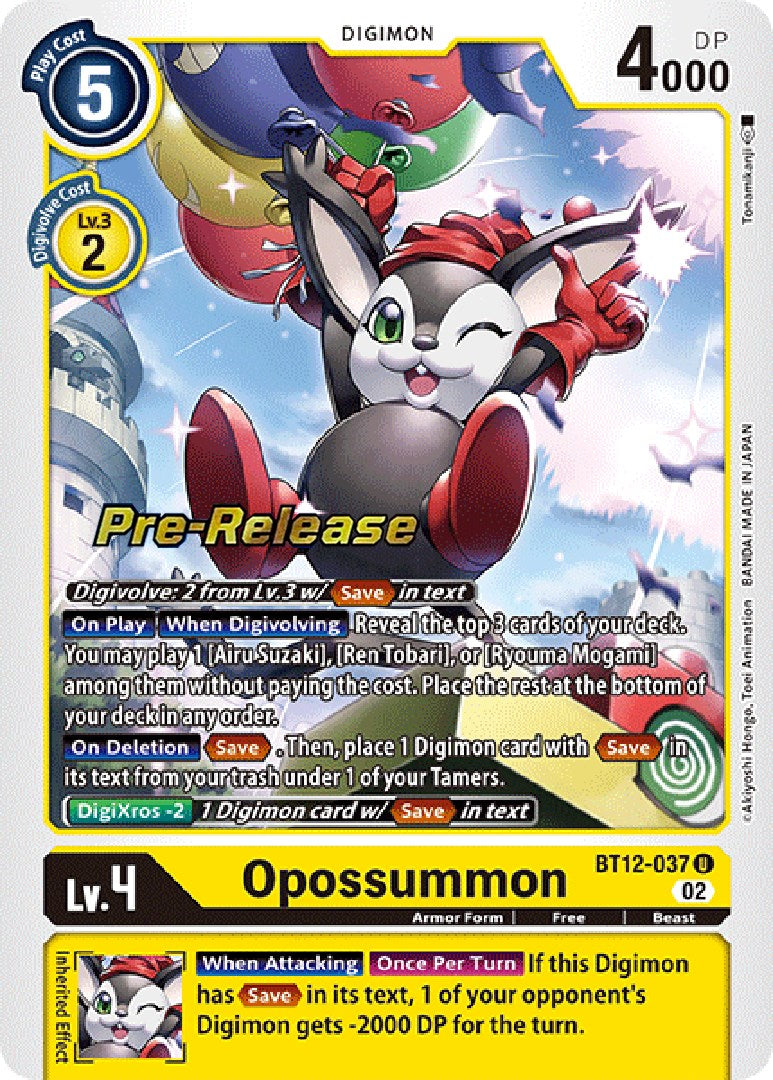 Opossummon [BT12-037] [Across Time Pre-Release Cards] | Total Play