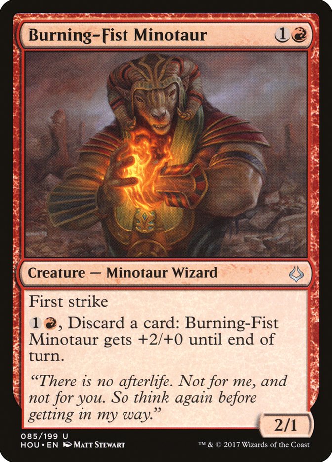 Burning-Fist Minotaur [Hour of Devastation] | Total Play