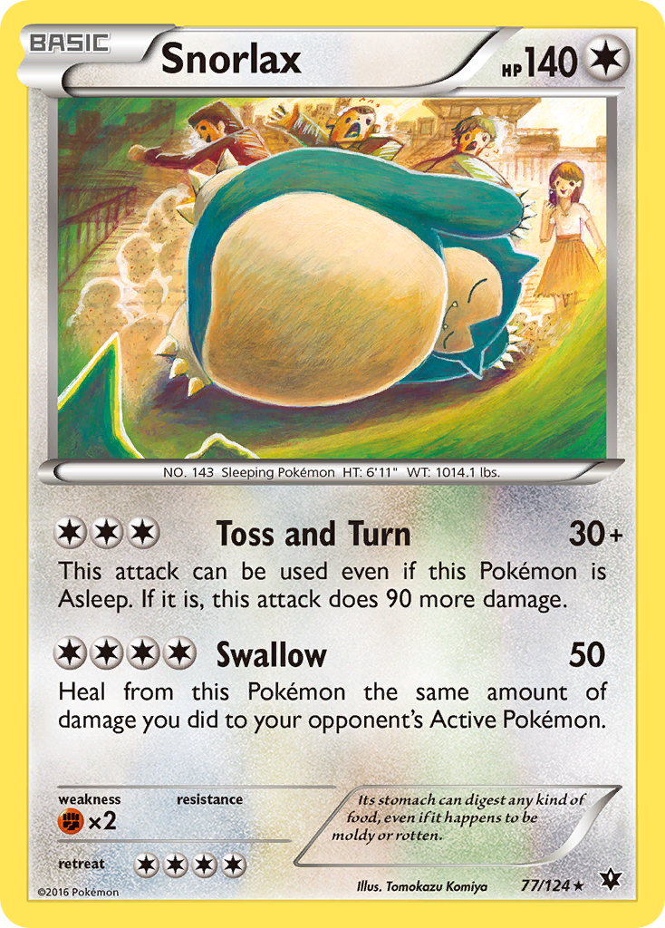 Snorlax (77/124) [XY: Fates Collide] | Total Play