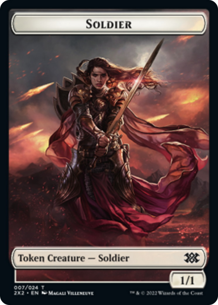 Boar // Soldier Double-Sided Token [Double Masters 2022 Tokens] | Total Play