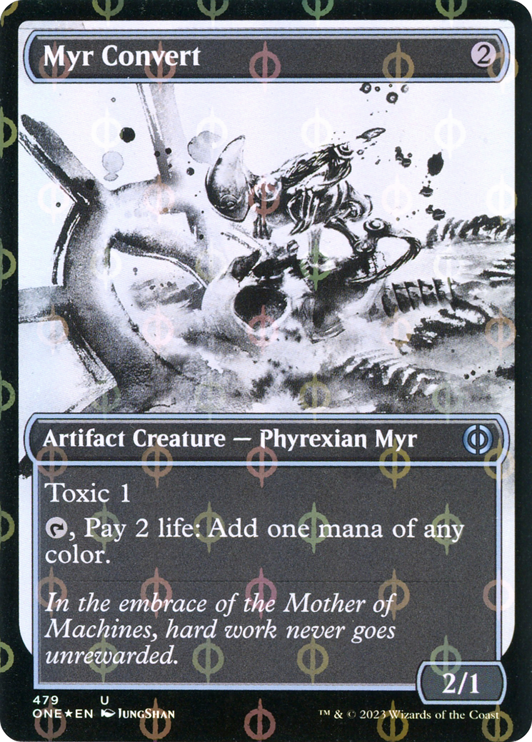 Myr Convert (Showcase Ichor Step-and-Compleat Foil) [Phyrexia: All Will Be One] | Total Play