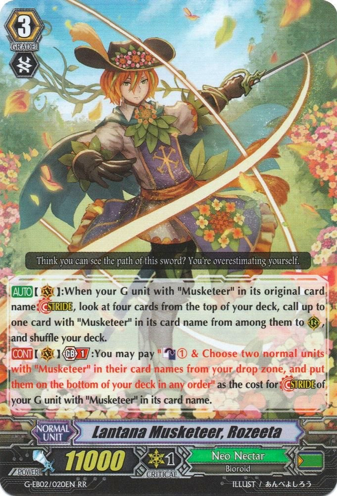 Lantana Musketeer, Rozeeta (G-EB02/020EN) [The AWAKENING ZOO] | Total Play