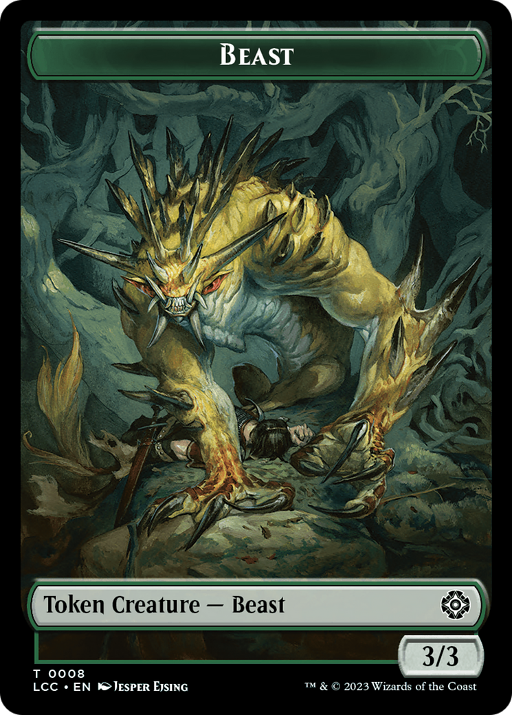 Beast // Merfolk (0003) Double-Sided Token [The Lost Caverns of Ixalan Commander Tokens] | Total Play