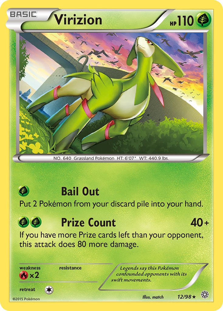 Virizion (12/98) (Theme Deck Exclusive) [XY: Ancient Origins] | Total Play