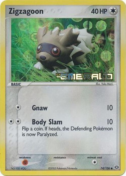 Zigzagoon (74/106) (Stamped) [EX: Emerald] | Total Play