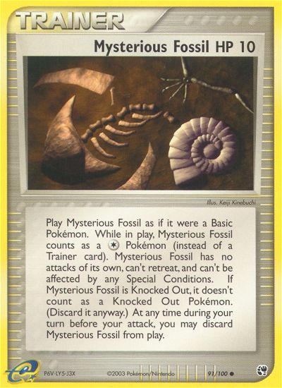 Mysterious Fossil (91/100) [EX: Sandstorm] | Total Play
