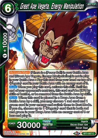 Great Ape Vegeta, Energy Manipulation (BT7-057) [Assault of the Saiyans] | Total Play