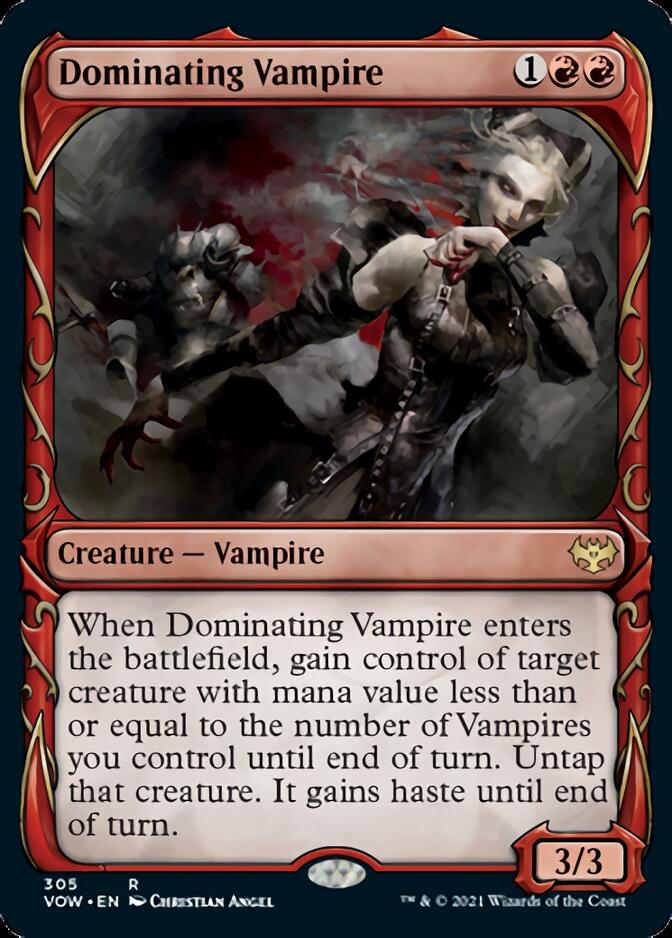 Dominating Vampire (Showcase Fang Frame) [Innistrad: Crimson Vow] | Total Play