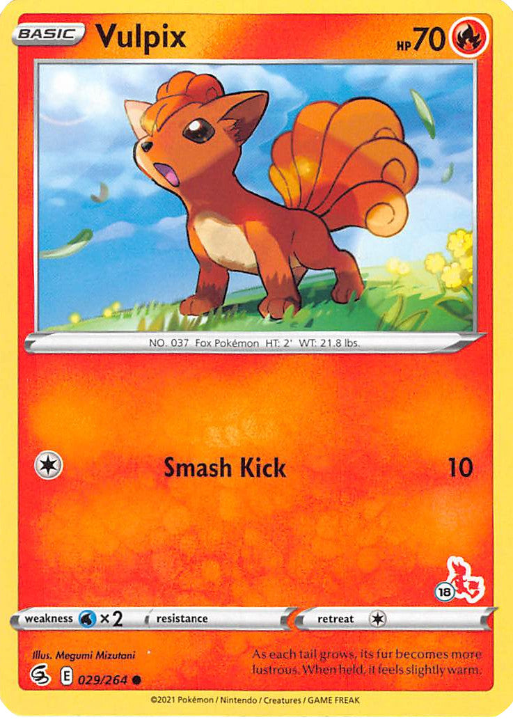 Vulpix (029/264) (Cinderace Stamp #18) [Battle Academy 2022] | Total Play