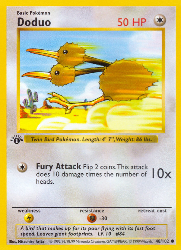 Doduo (48/102) (Shadowless) [Base Set 1st Edition] | Total Play