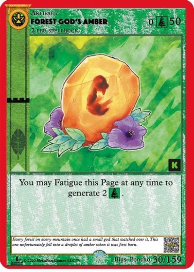 Forest God's Amber [Cryptid Nation: Kickstarter Edition] | Total Play