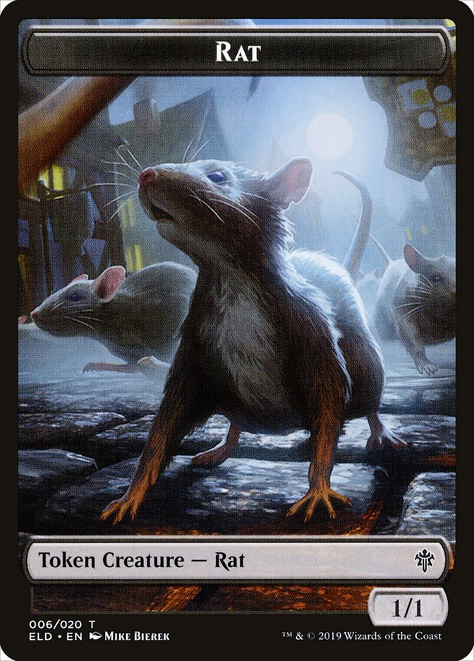 Rat Token [Throne of Eldraine Tokens] | Total Play