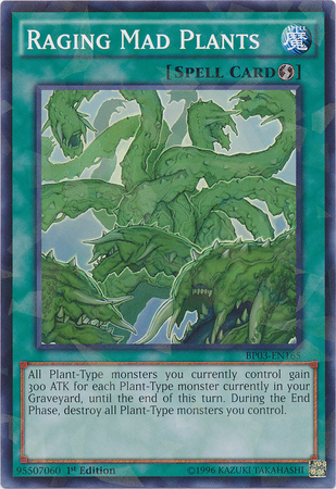 Raging Mad Plants [BP03-EN165] Shatterfoil Rare | Total Play