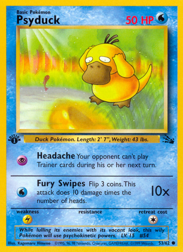 Psyduck (53/62) [Fossil 1st Edition] | Total Play