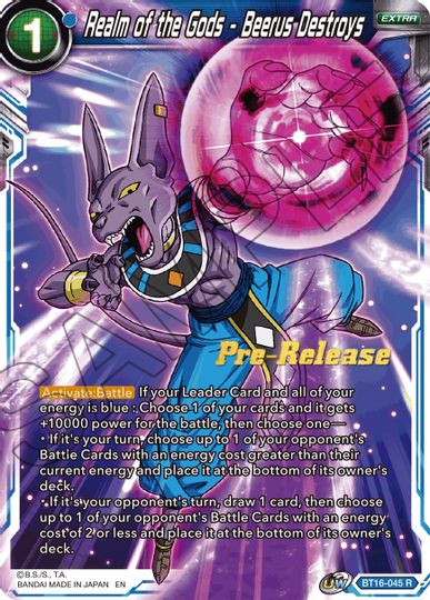 Realm of the Gods - Beerus Destroys (BT16-045) [Realm of the Gods Prerelease Promos] | Total Play