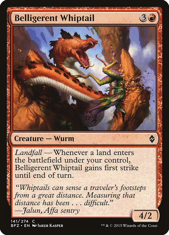 Belligerent Whiptail [Battle for Zendikar] | Total Play