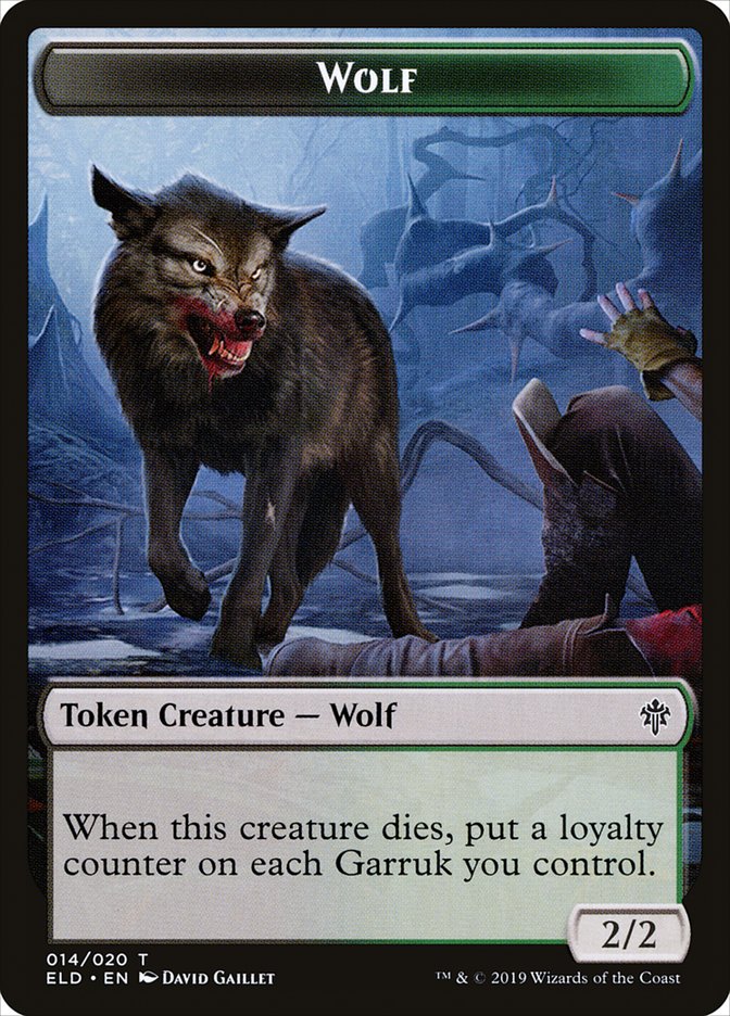 Wolf Token [Throne of Eldraine Tokens] | Total Play