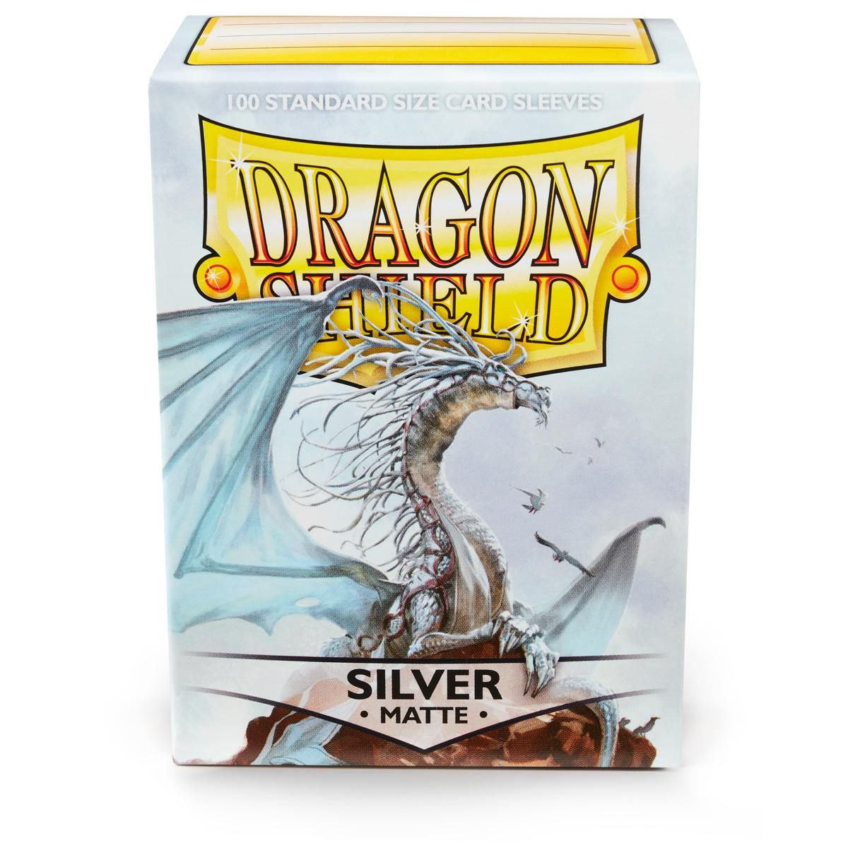 Dragon Shield: Standard 100ct Sleeves - Silver (Matte) | Total Play