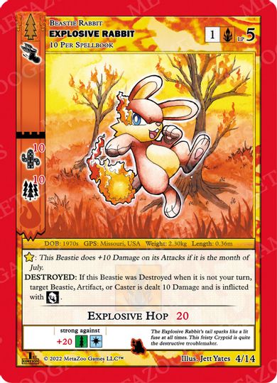 Explosive Rabbit [Cryptid Nation: Wilderness First Edition Theme Deck] | Total Play