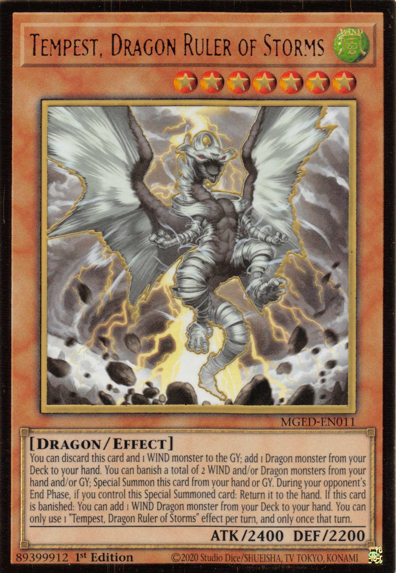 Tempest, Dragon Ruler of Storms [MGED-EN011] Gold Rare | Total Play