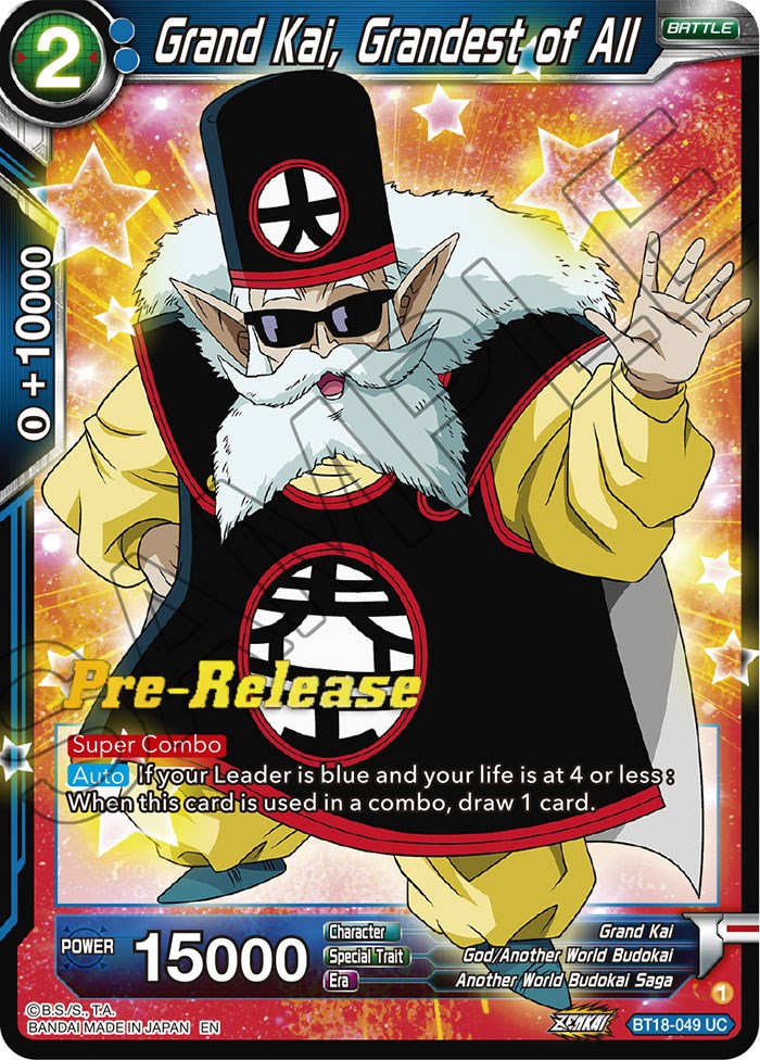 Grand Kai, Grandest of All (BT18-049) [Dawn of the Z-Legends Prerelease Promos] | Total Play