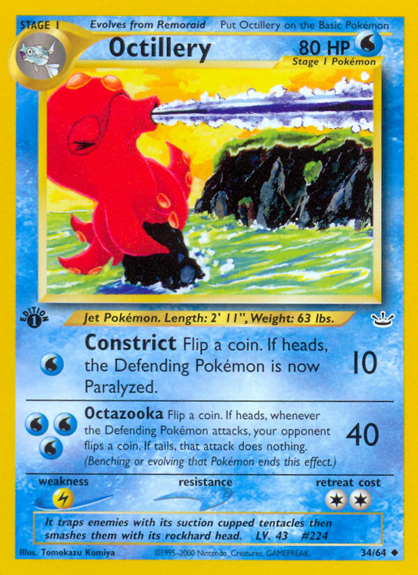 Octillery (34/64) [Neo Revelation 1st Edition] | Total Play