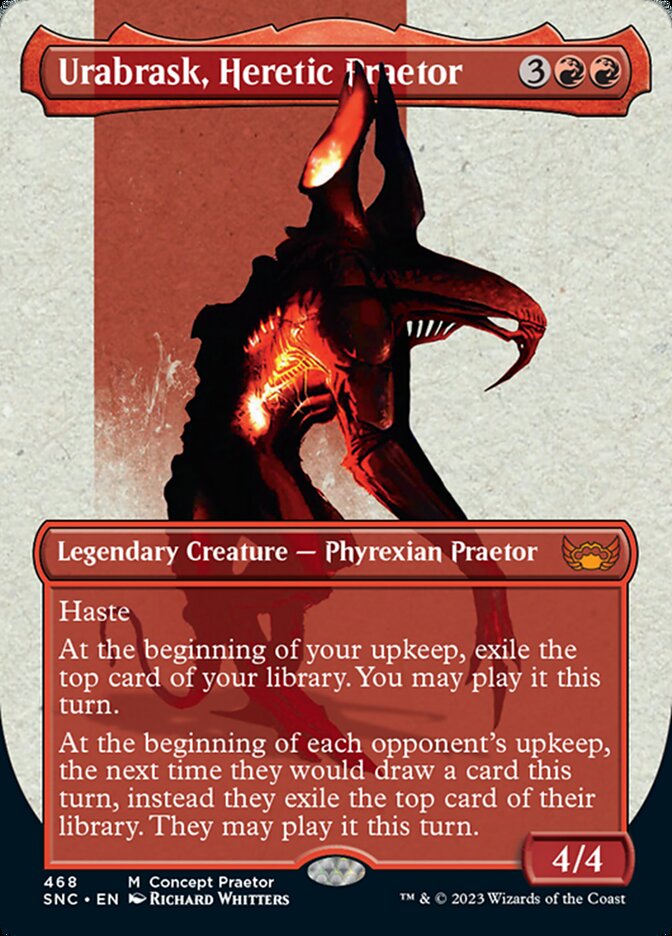 Urabrask, Heretic Praetor (Borderless Concept Praetors) [Phyrexia: All Will Be One] | Total Play